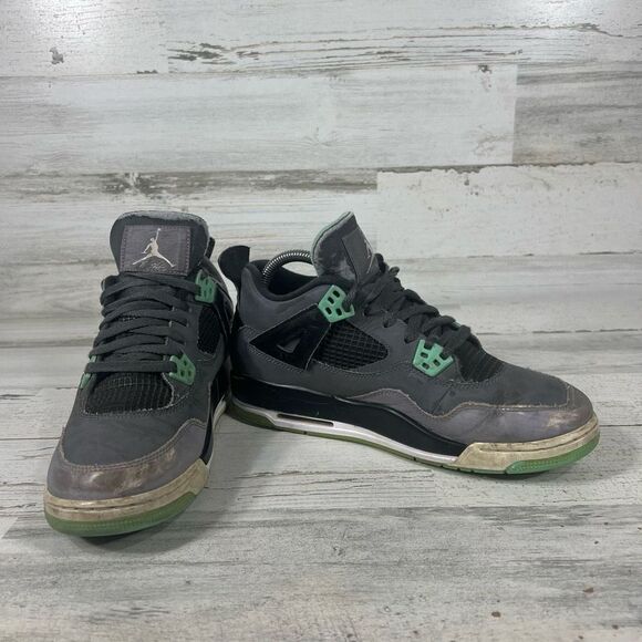 Jordan 4 retro green kids 7 Womens 8.5 - Picture 6 of 8